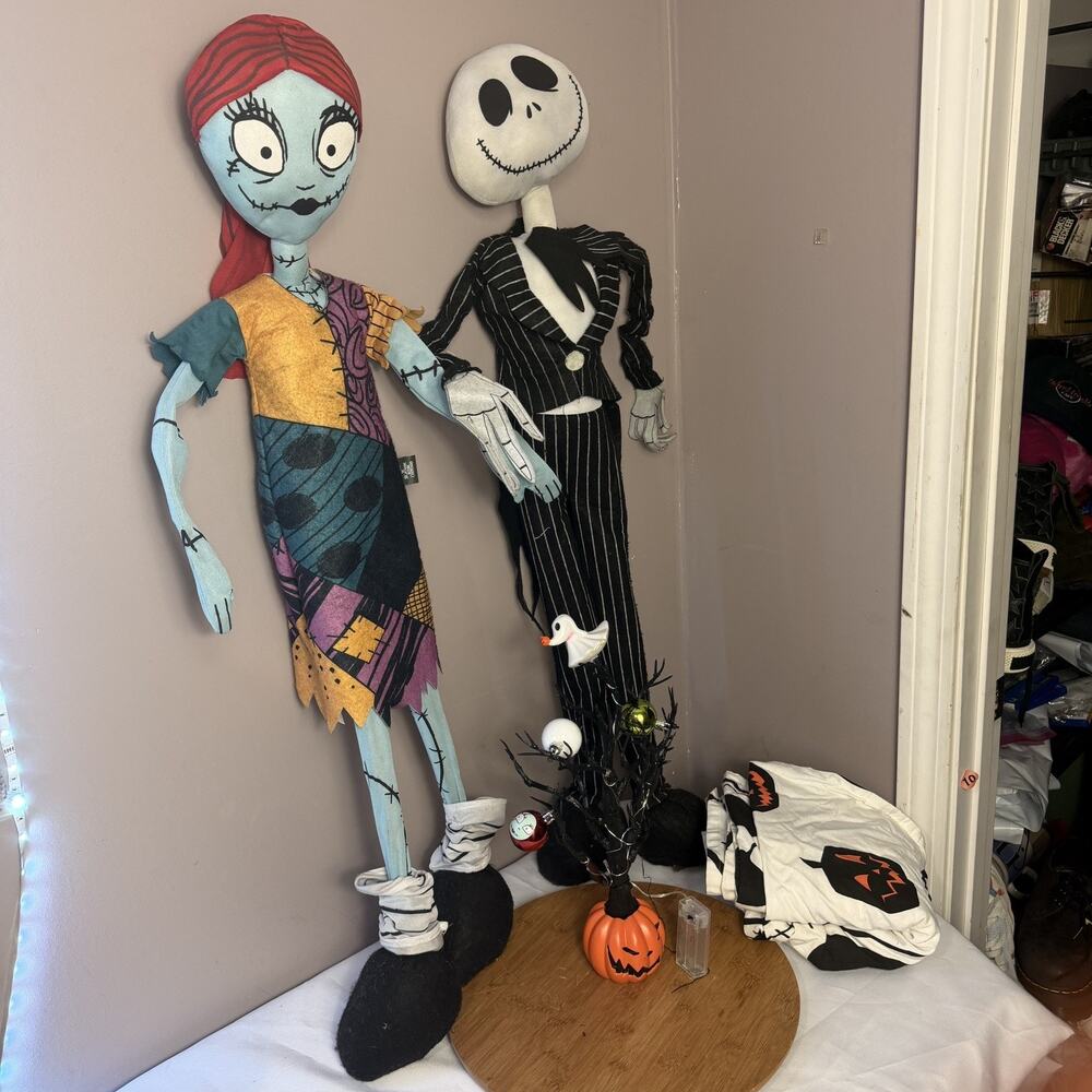 Nightmare Before Christmas Standing Characters Jack, Sally Halloween Props 36”